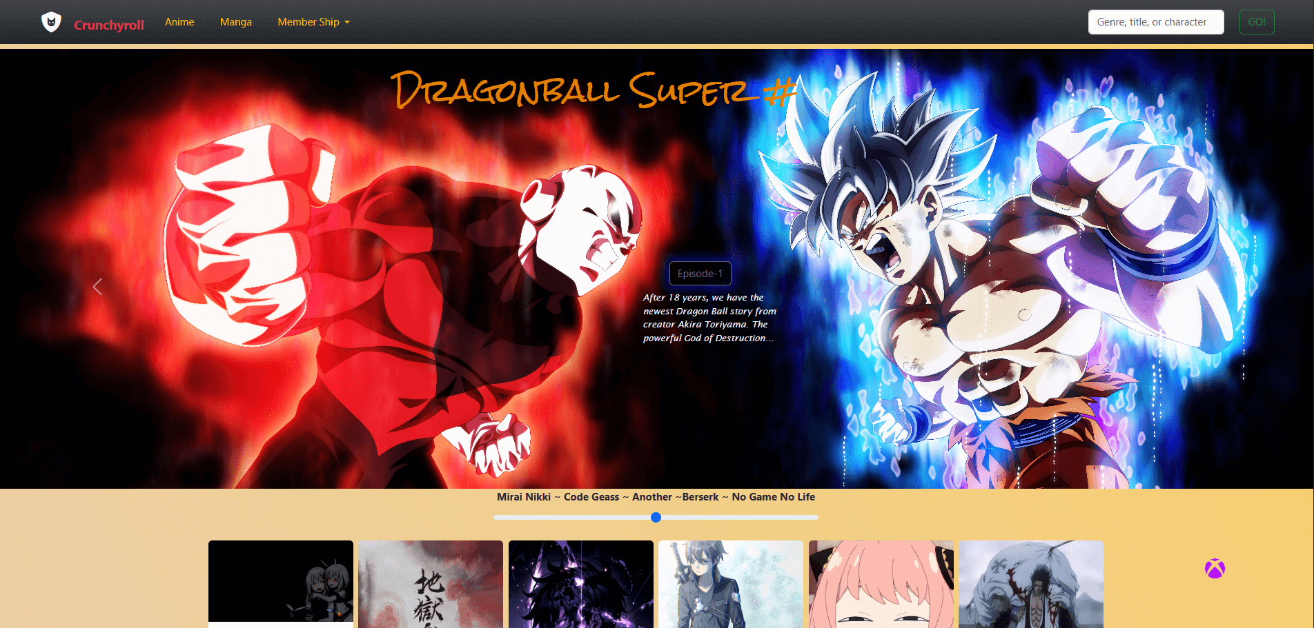 Crunchyroll-Clone
